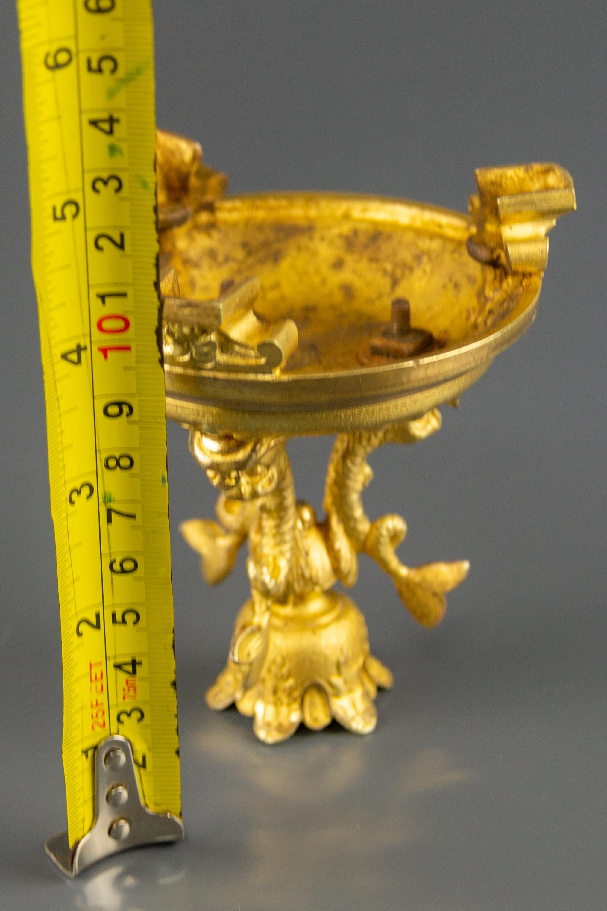 French Late 19th Century Louis XVI Style Gilt Bronze Candlestick with Dolphins For Sale 15