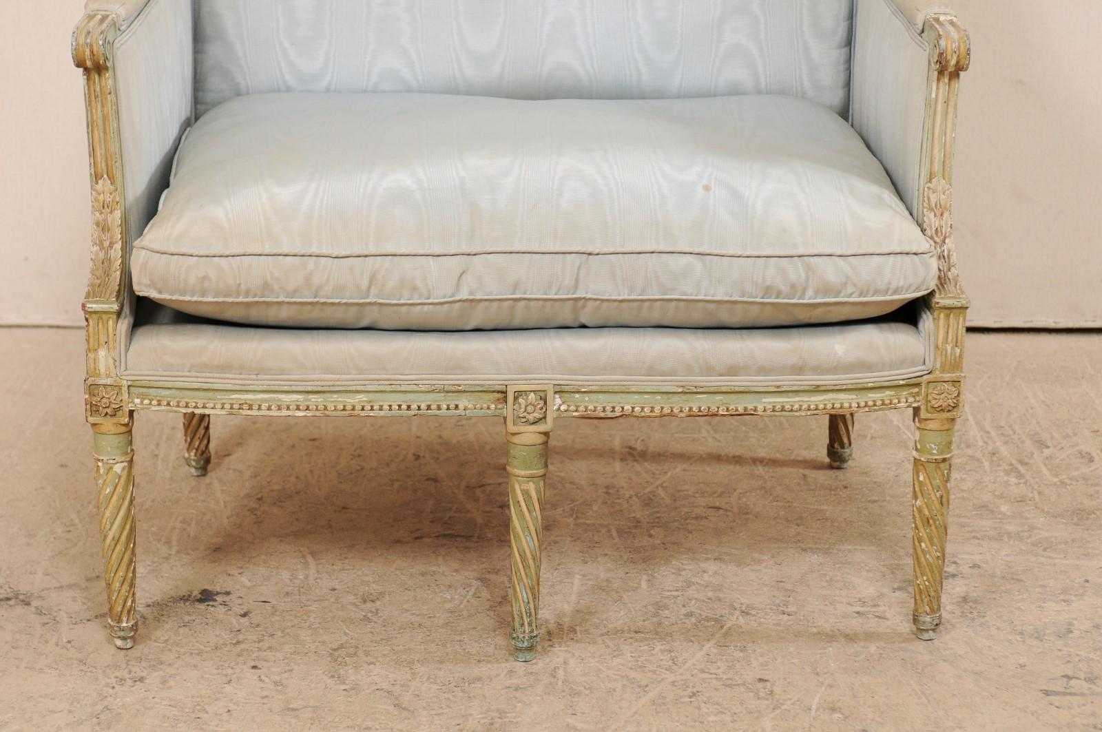 French Late 19th Century Louis XVI Style Marquise Armchair 4