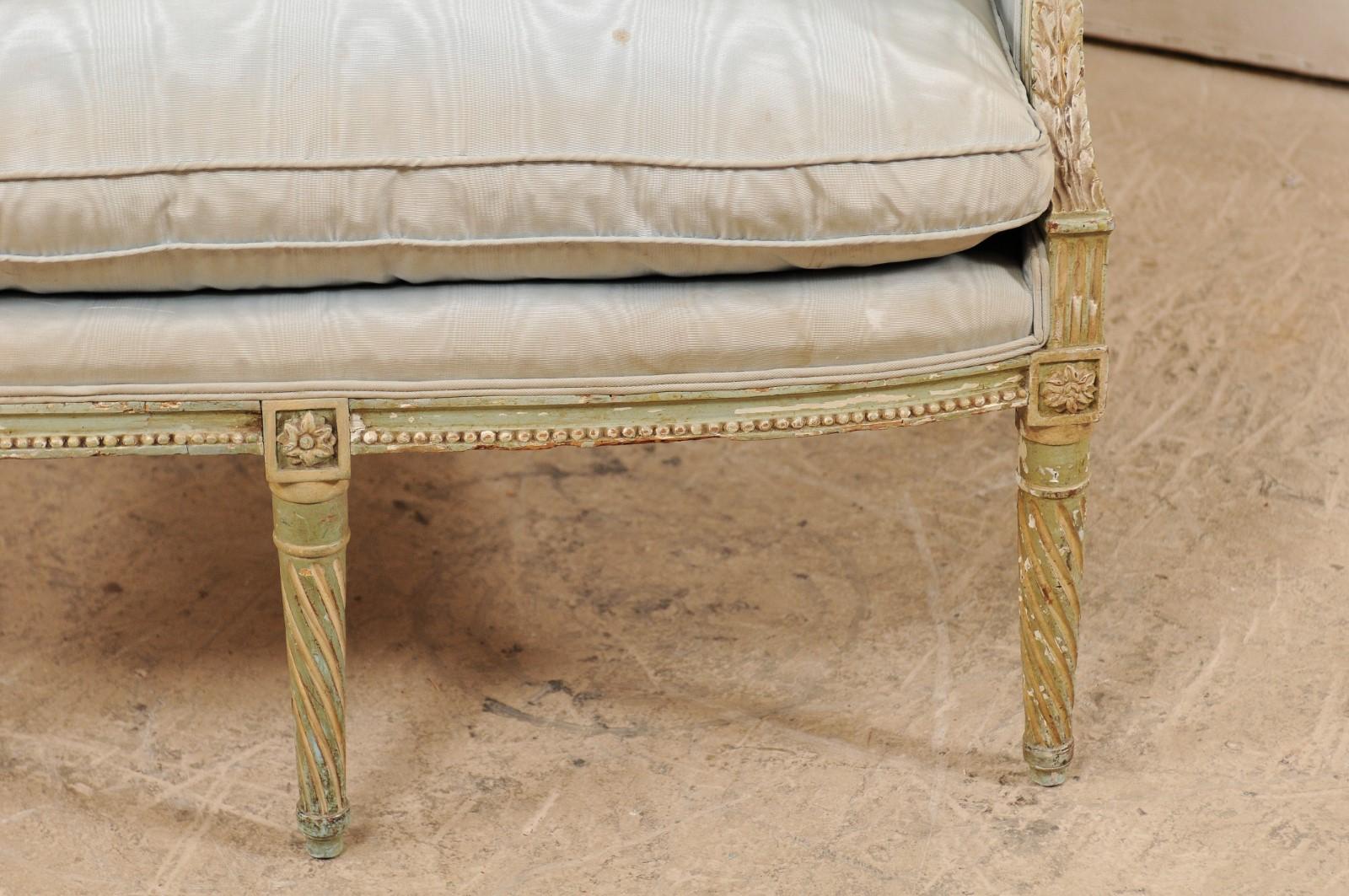 Upholstery French Late 19th Century Louis XVI Style Marquise Armchair