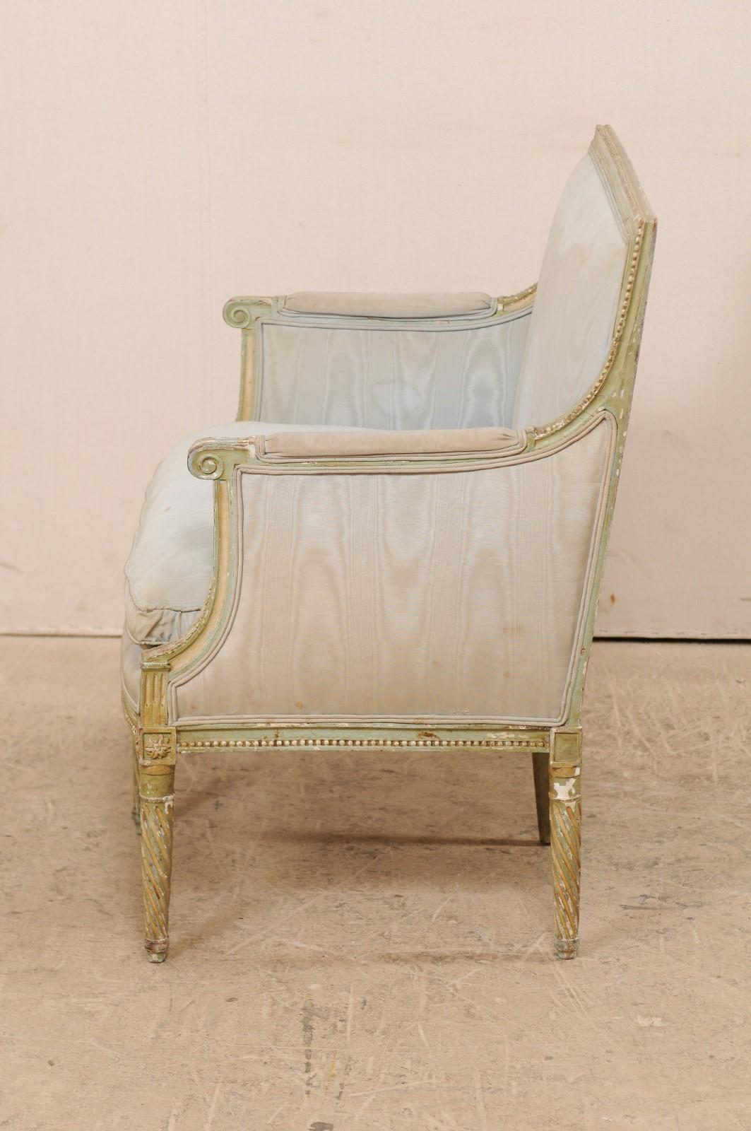 French Late 19th Century Louis XVI Style Marquise Armchair 2