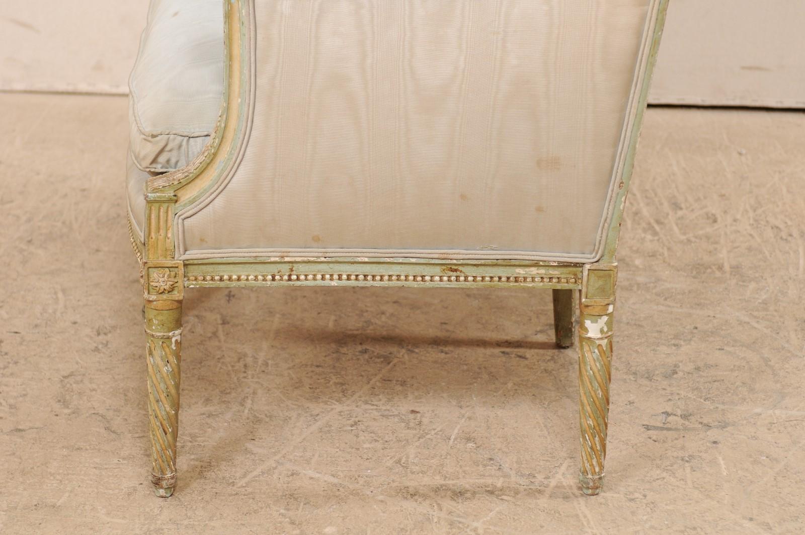 French Late 19th Century Louis XVI Style Marquise Armchair 3