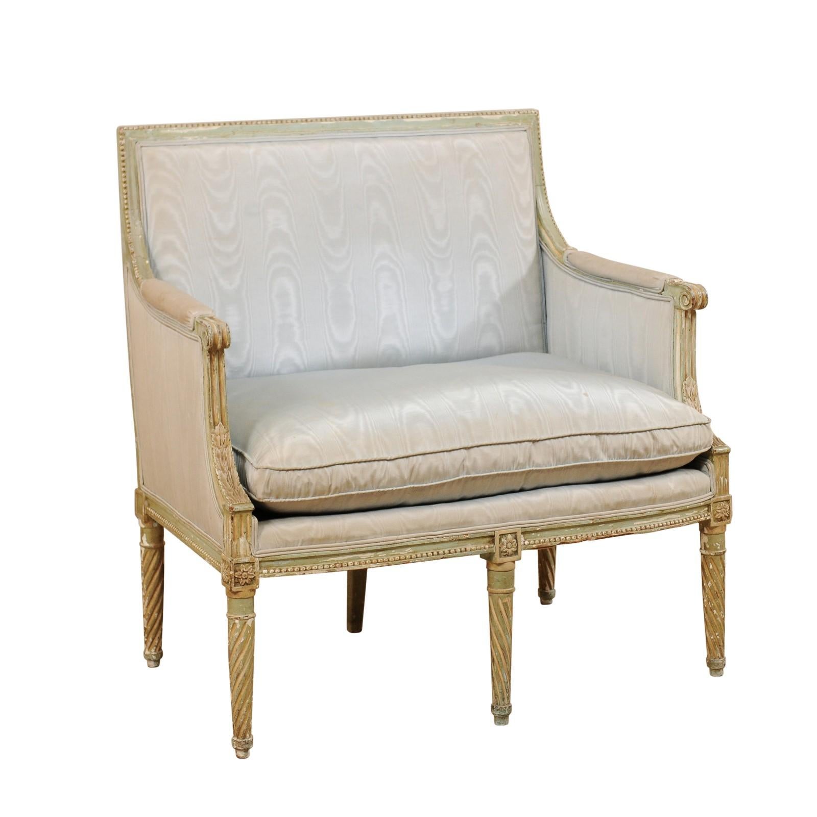 French Late 19th Century Louis XVI Style Marquise Armchair