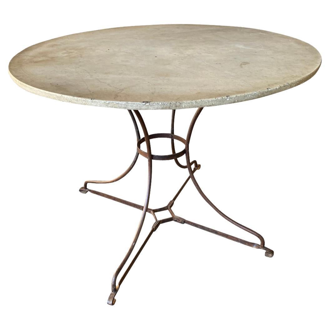 French, Late 19th Century Marble Top Gueridon