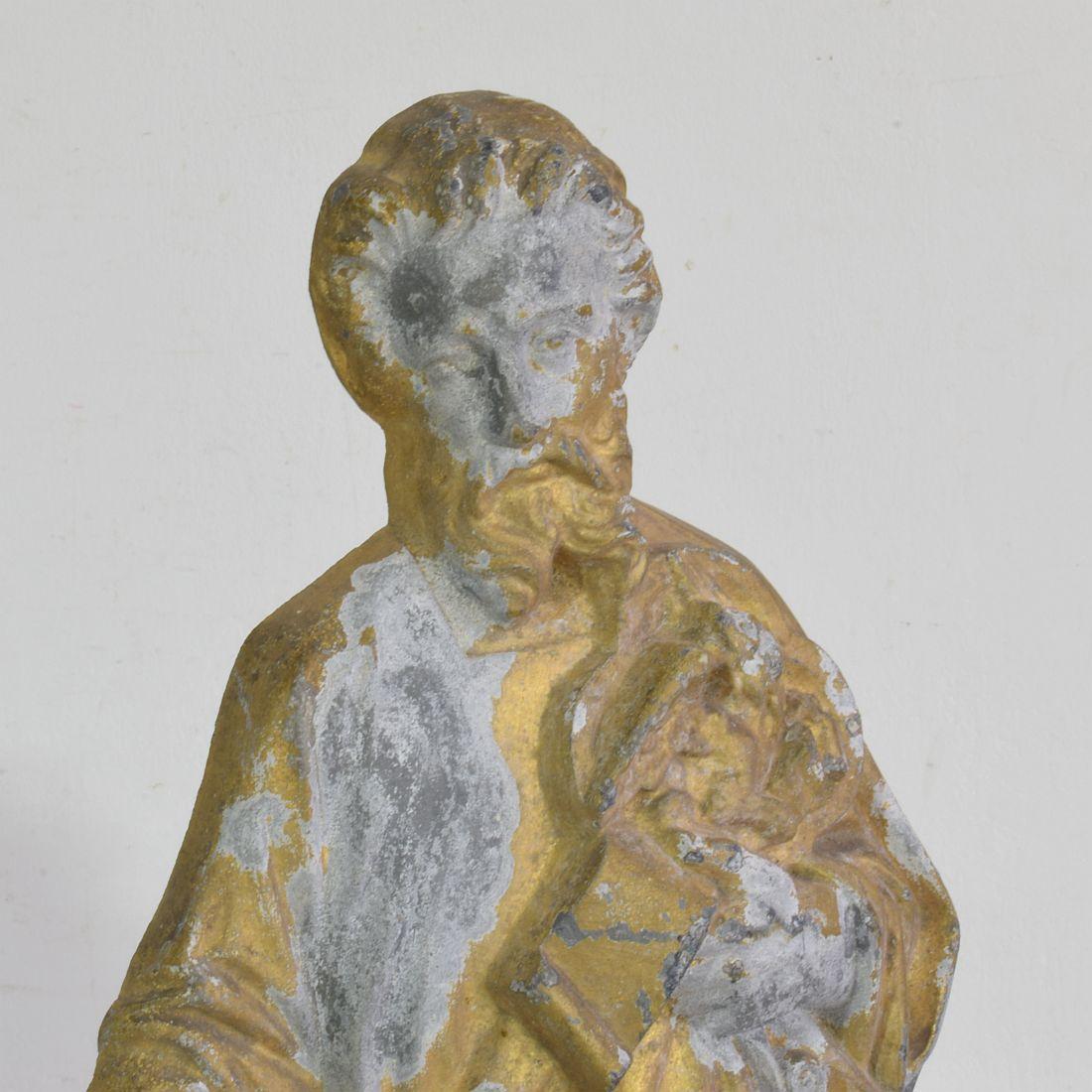 Statue de saint en métal doré néo-gothique français de la fin du XIXe siècle en vente 3