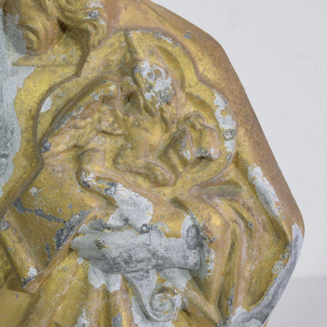 Statue de saint en métal doré néo-gothique français de la fin du XIXe siècle en vente 5
