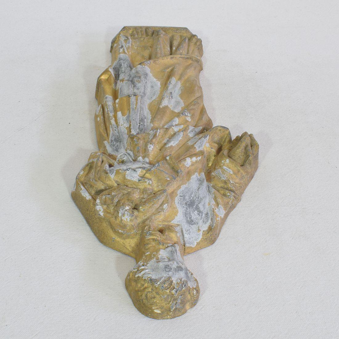 Statue de saint en métal doré néo-gothique français de la fin du XIXe siècle en vente 7