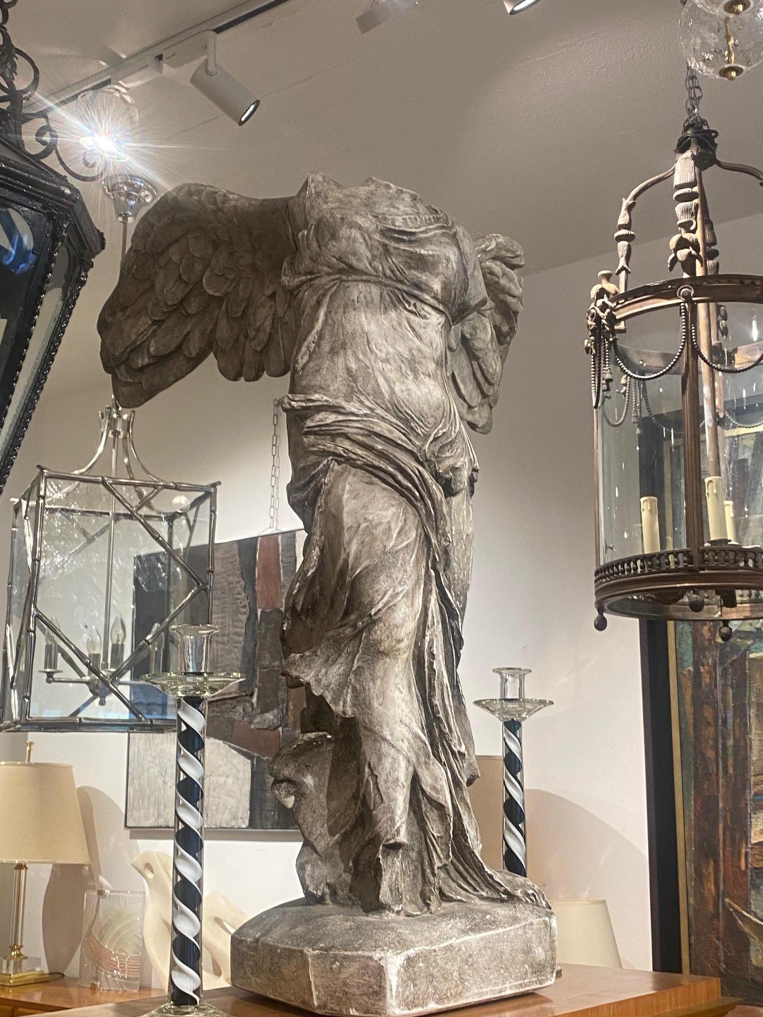 French Late 19th Century Nike Victory Statue Of Samothrace  4