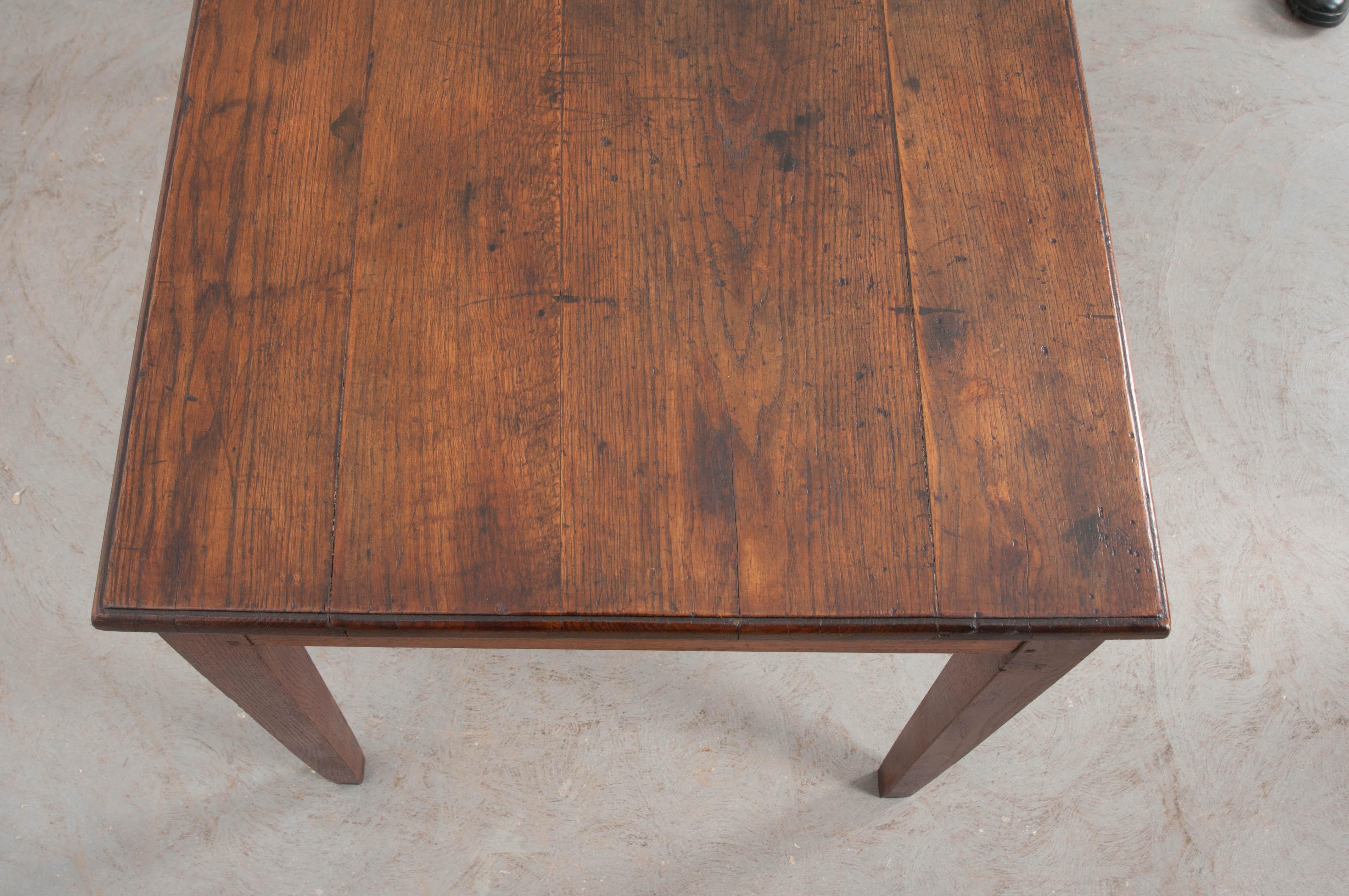 Patinated French Late 19th Century Oak Writing Desk  Table