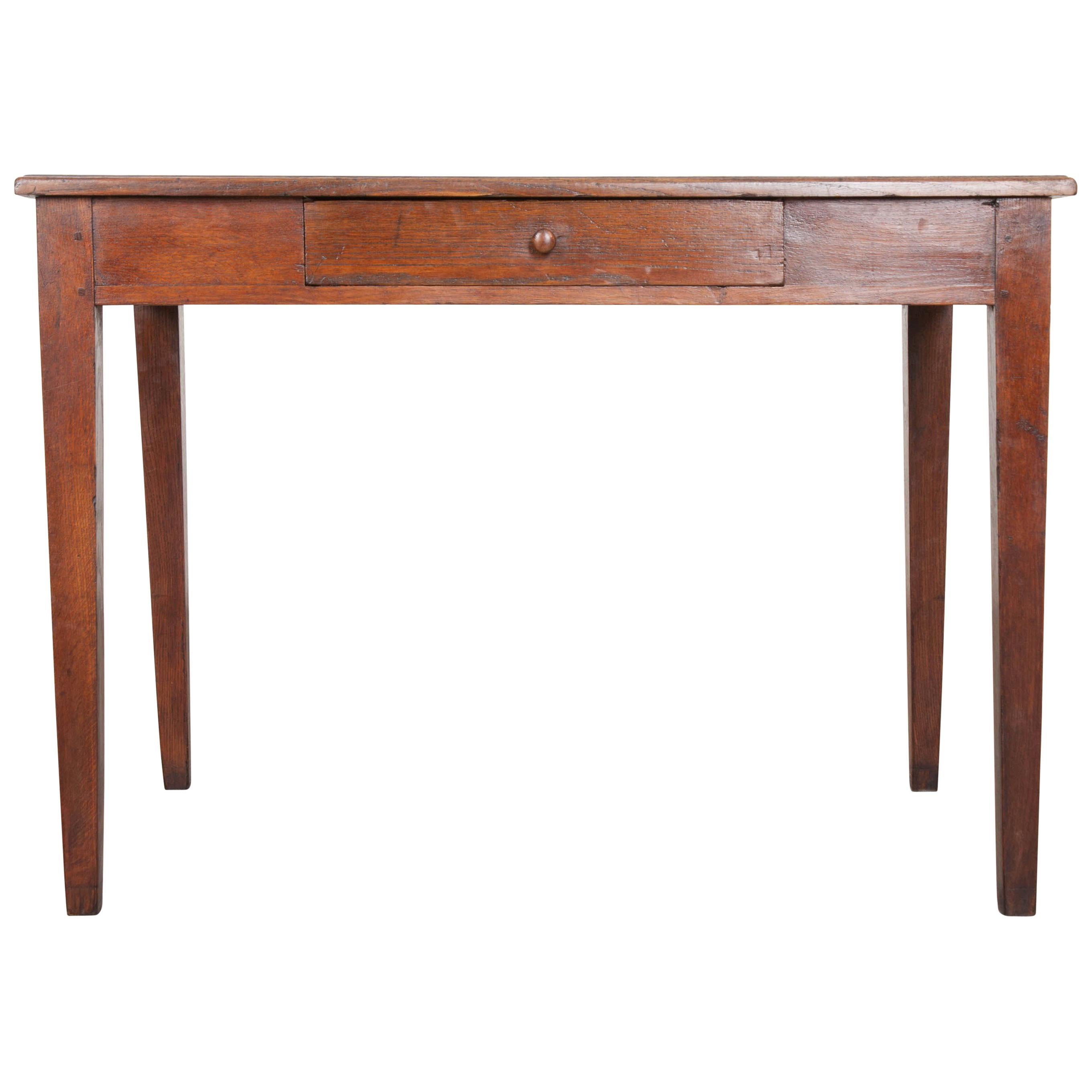 French Late 19th Century Oak Writing Desk  Table