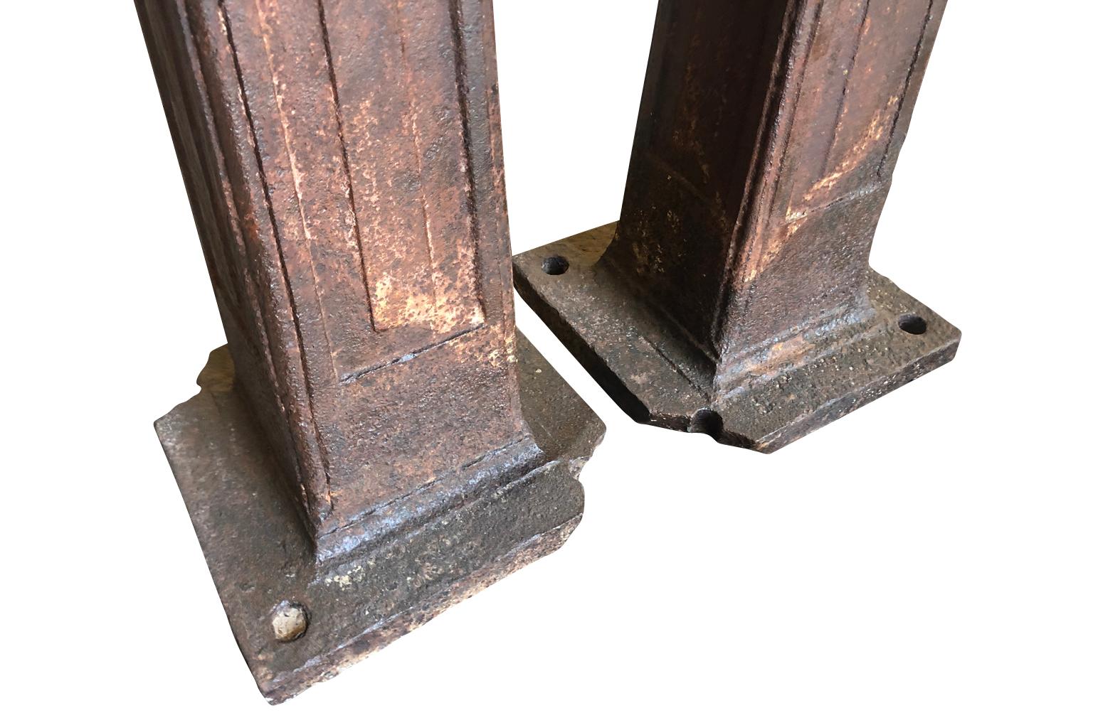 French Late 19th Century Pair of Gate Supports For Sale 4