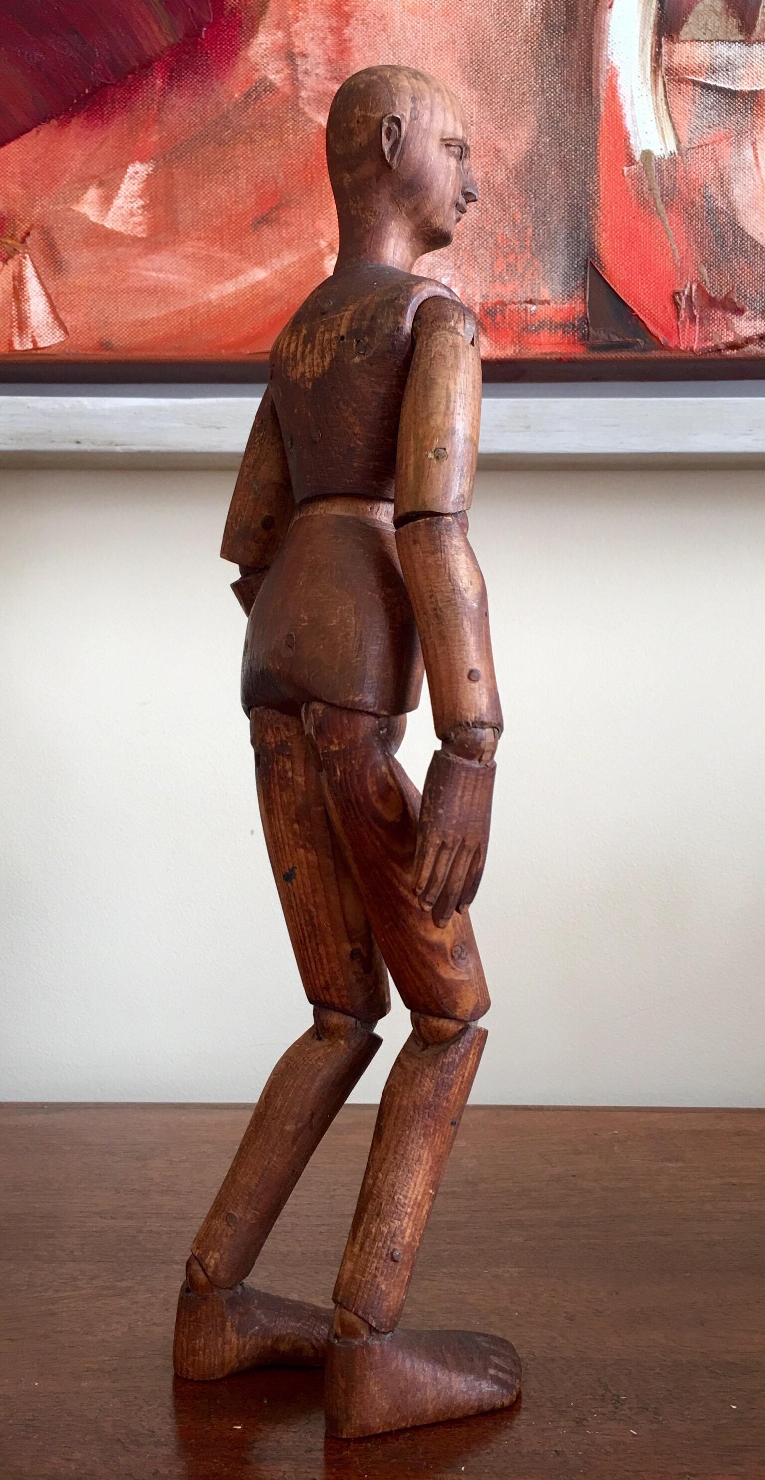 French late 19th century pine artists lay figure For Sale 3