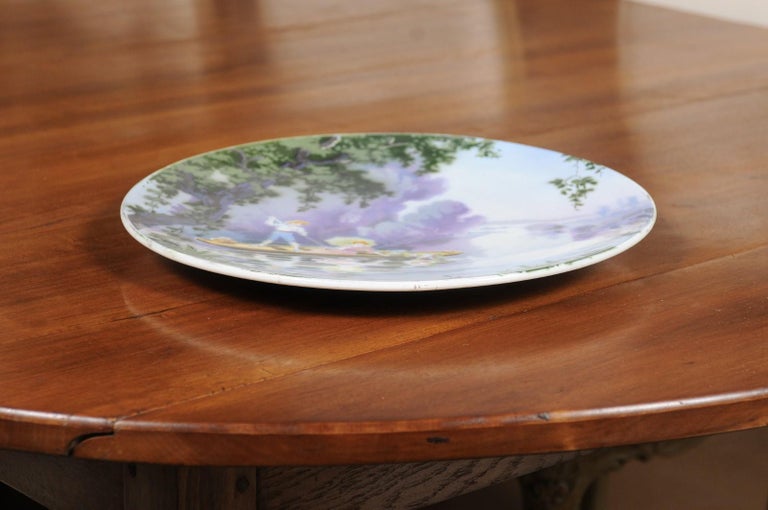 French Late 19th Century Porcelain Decorative Hanging Plate by Edmond ...