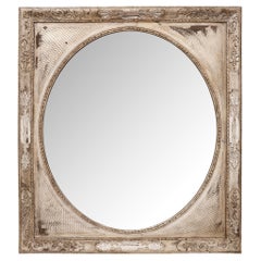 French late 19th century Silver leaf mirror