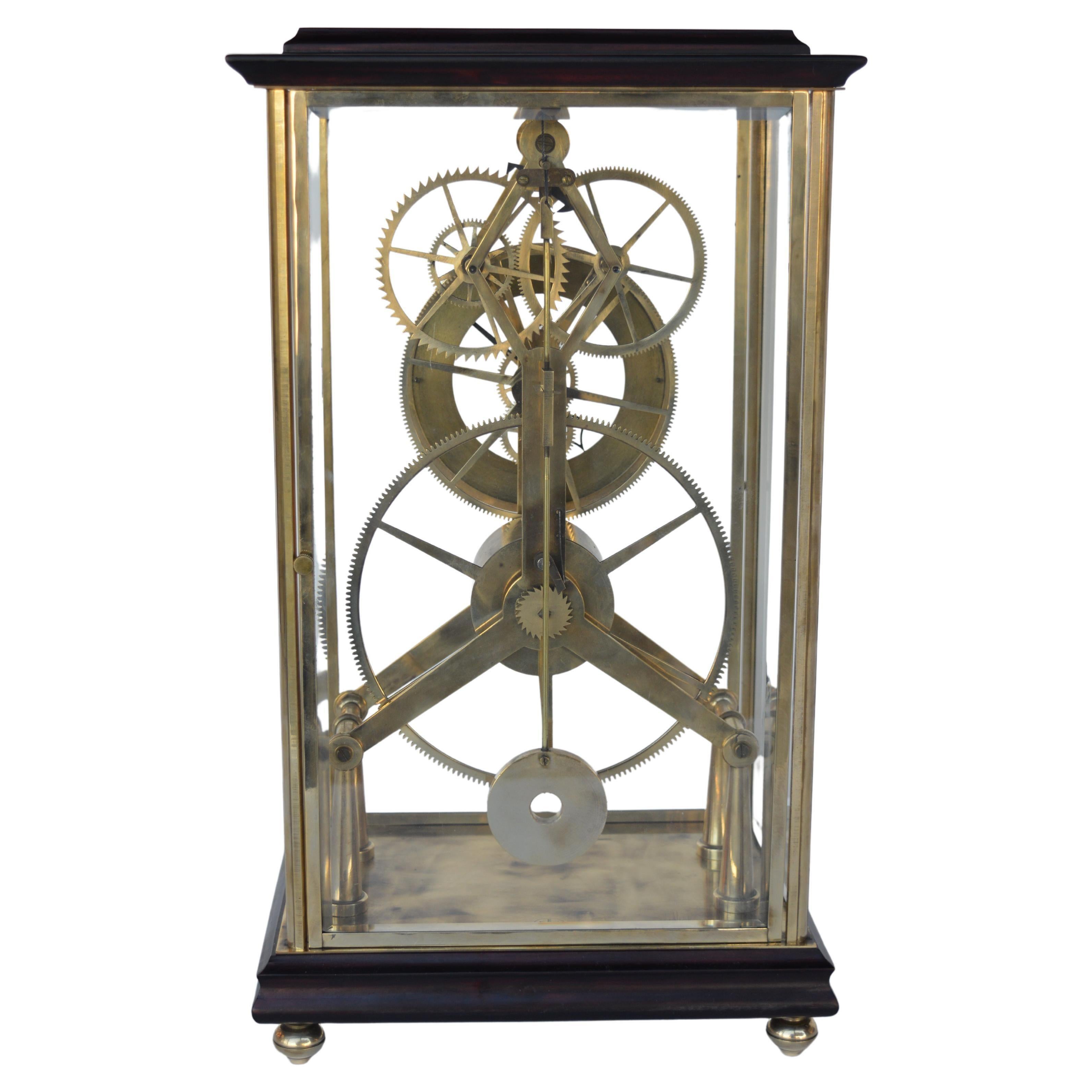 skeleton mantel clock