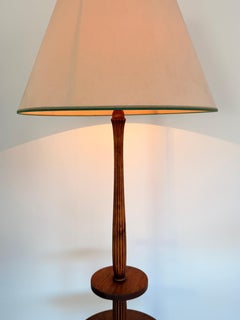 French Late 19th-Century Solid Mahogany Floor Lamp by Les Fils d'Alfred Wimphen