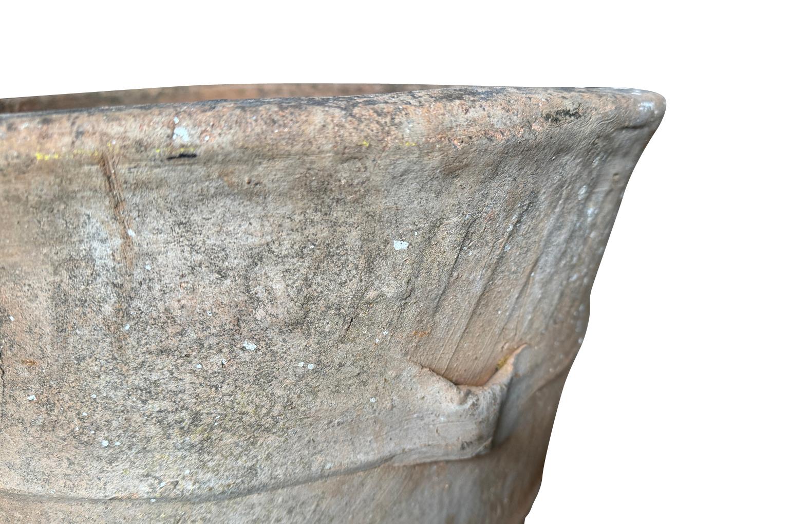 Vaso in terracotta francese della fine del XIX secolo In condizioni buone a Round Top, TX