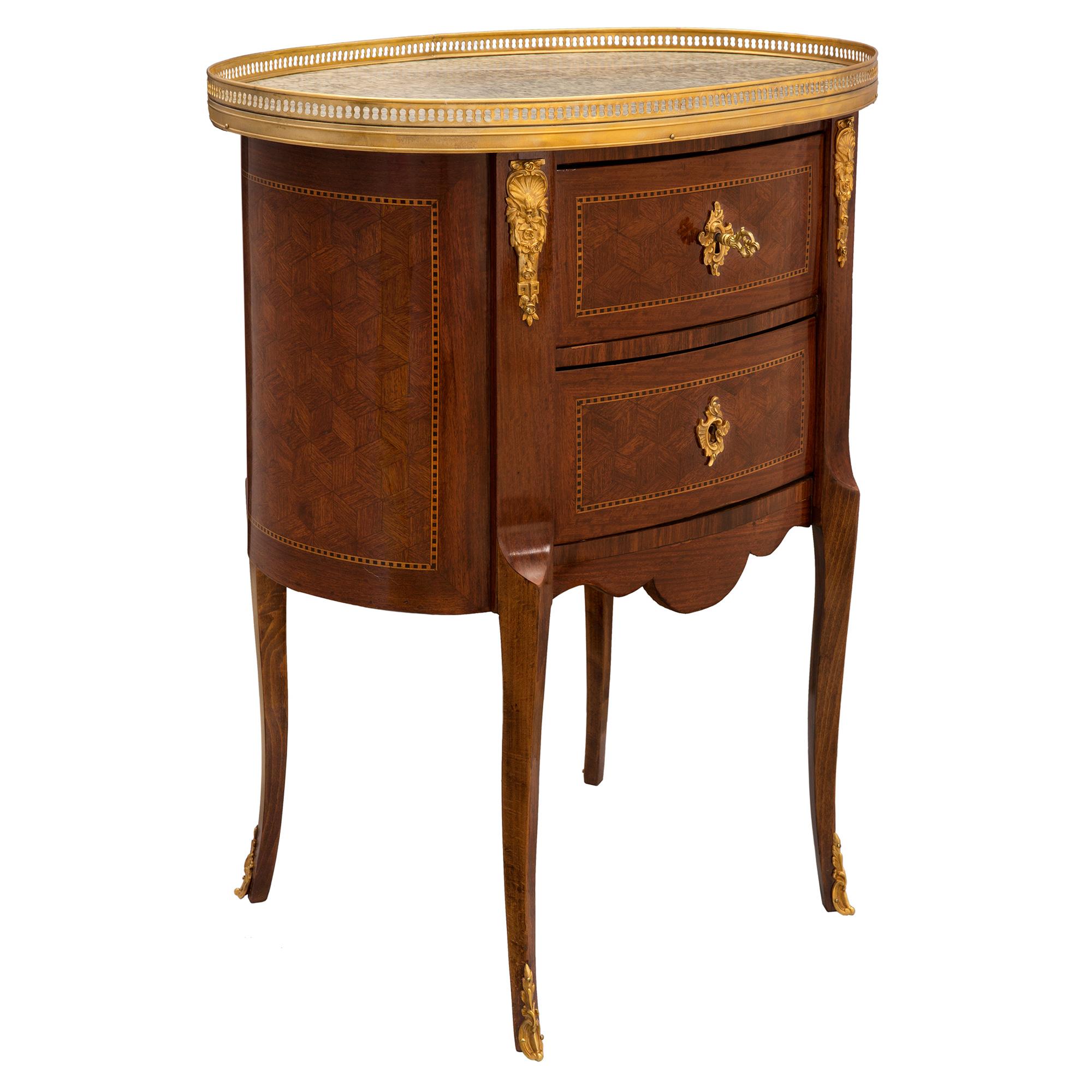 French Late 19th Century Transitional Style Side Table In Good Condition For Sale In West Palm Beach, FL