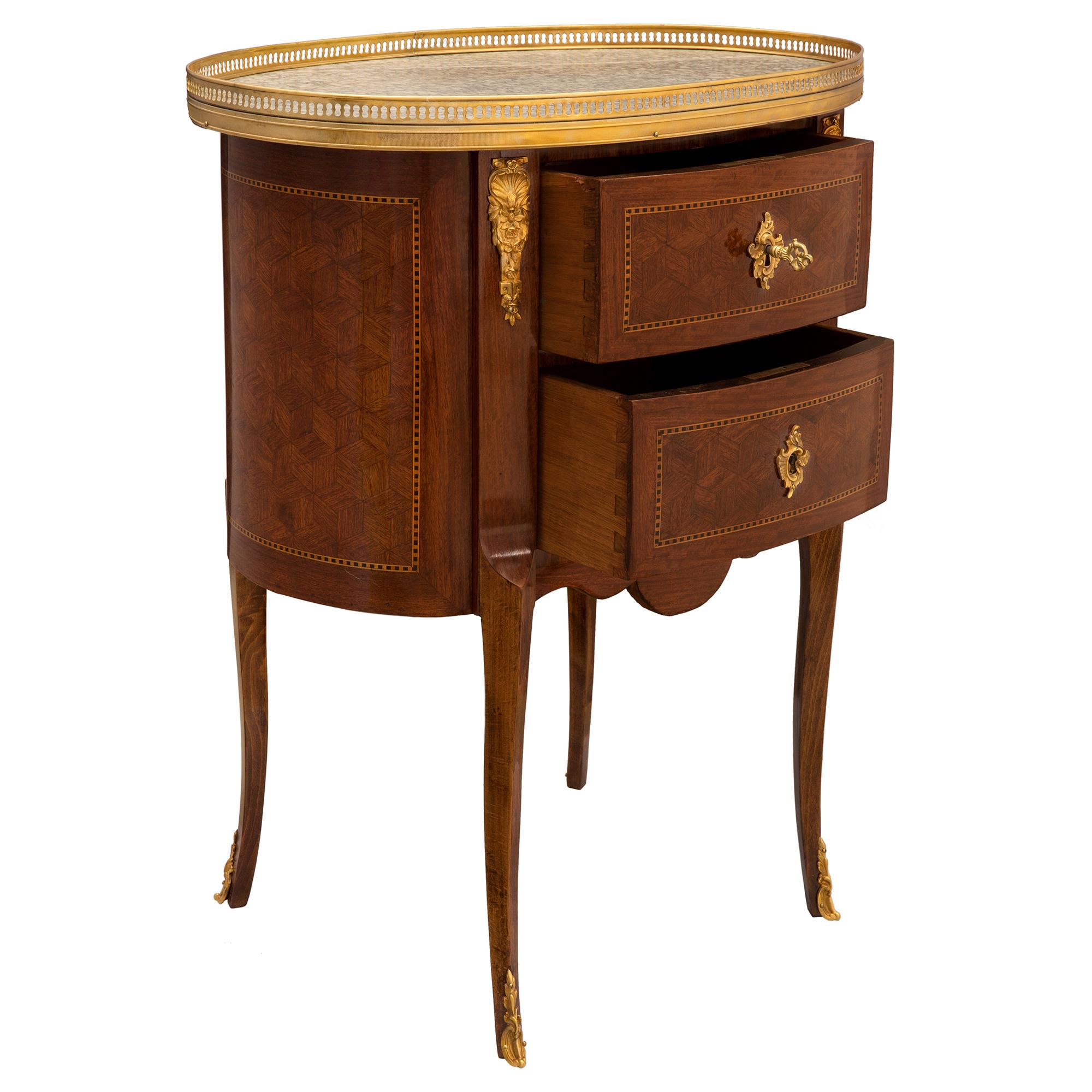 Ormolu French Late 19th Century Transitional Style Side Table For Sale