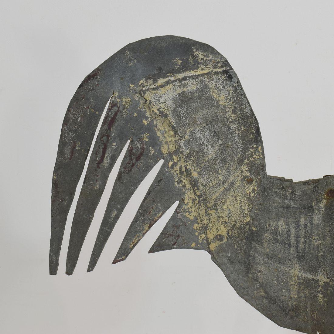 French Late 19th Century Zinc Rooster/Cockerel Weathervane 8