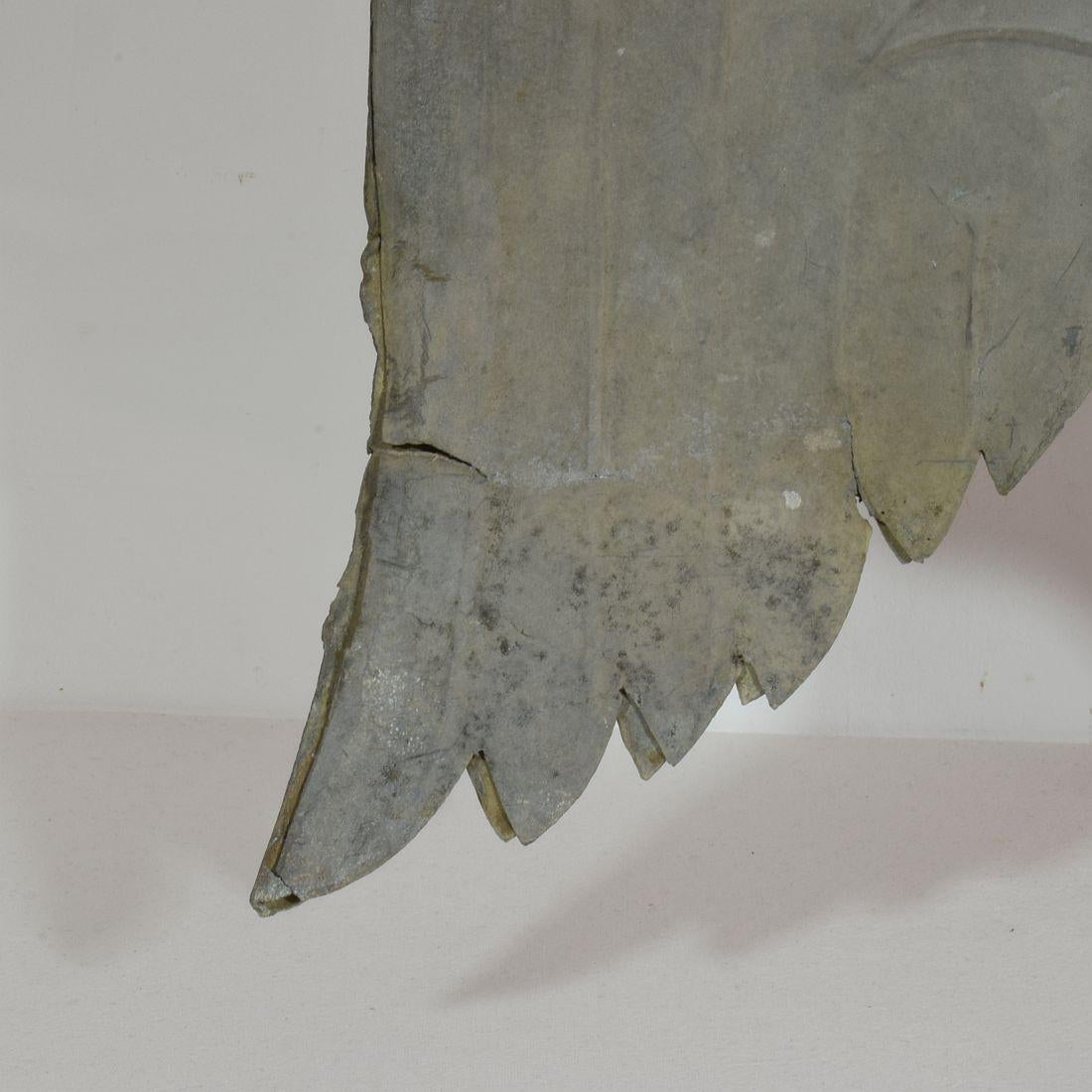 French Late 19th Century Zinc Rooster/Cockerel Weathervane 13