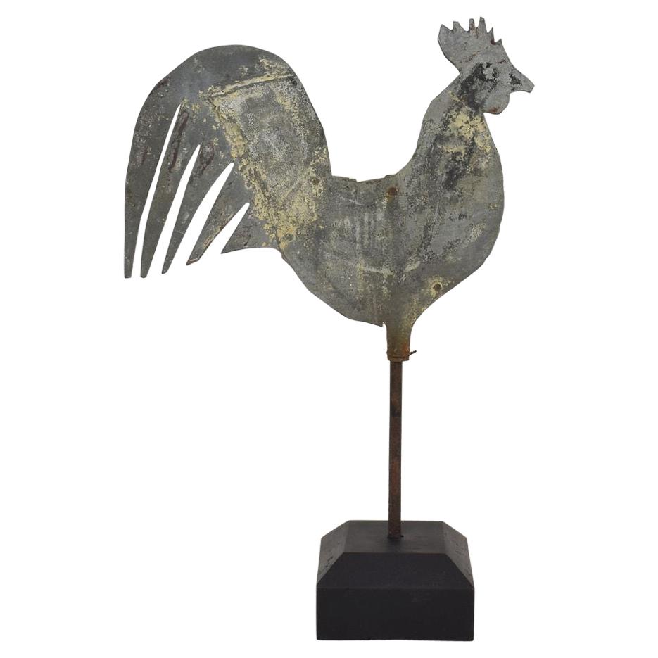French Late 19th Century Zinc Rooster/Cockerel Weathervane