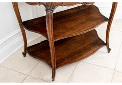 French Late 19th-Early 20th C. Carved Tiered Server