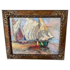 Peinture à l'huile sur toile française de la fin du 19e siècle et du début du 20e siècle