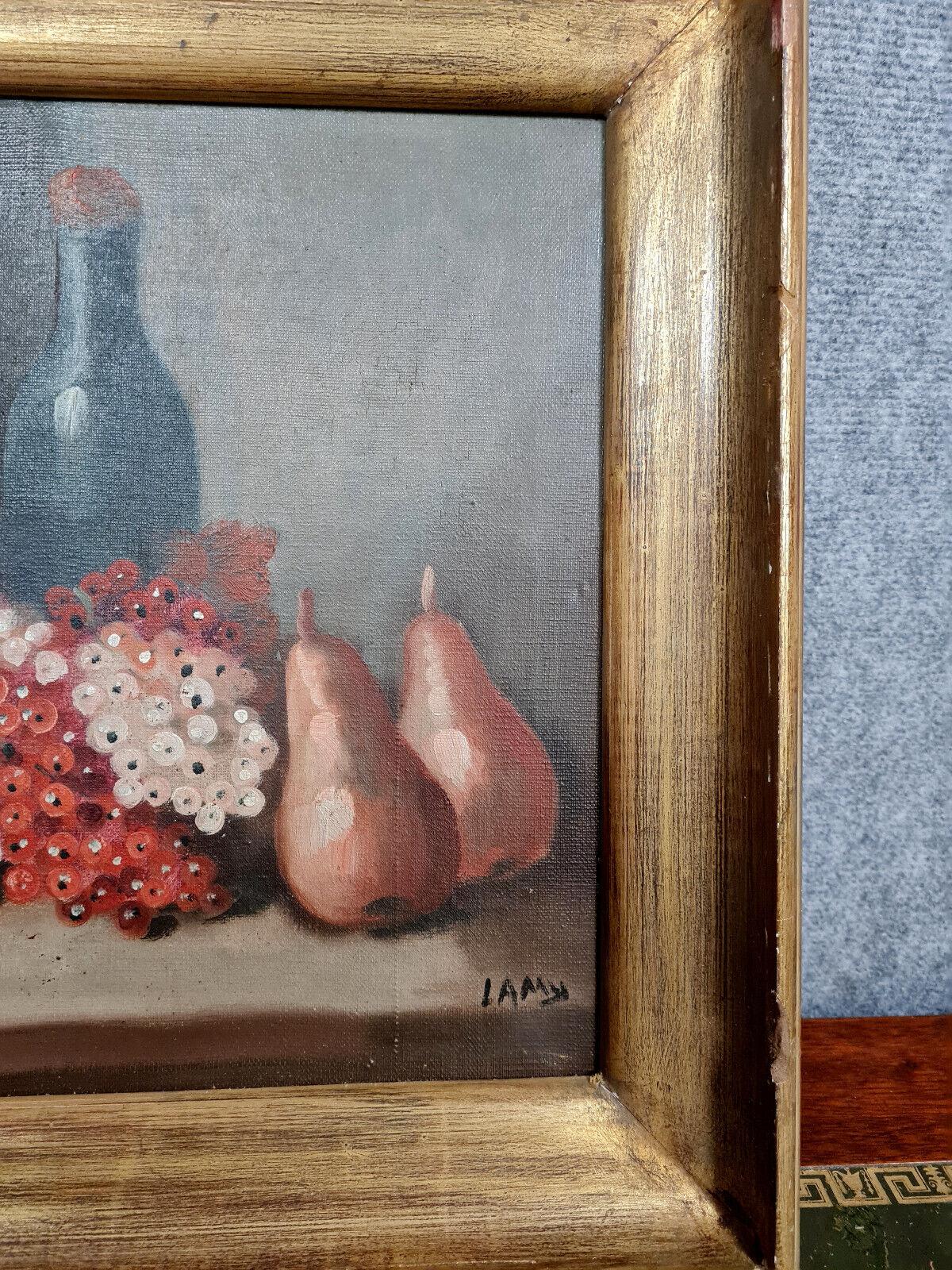 19th Century French Late 19th to Early 20th Century School: Still Life Oil Painting -1X38 For Sale