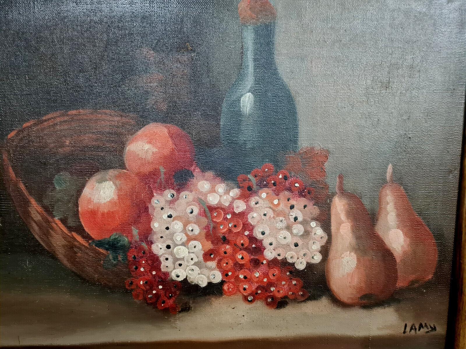 French Late 19th to Early 20th Century School: Still Life Oil Painting -1X38 For Sale 1