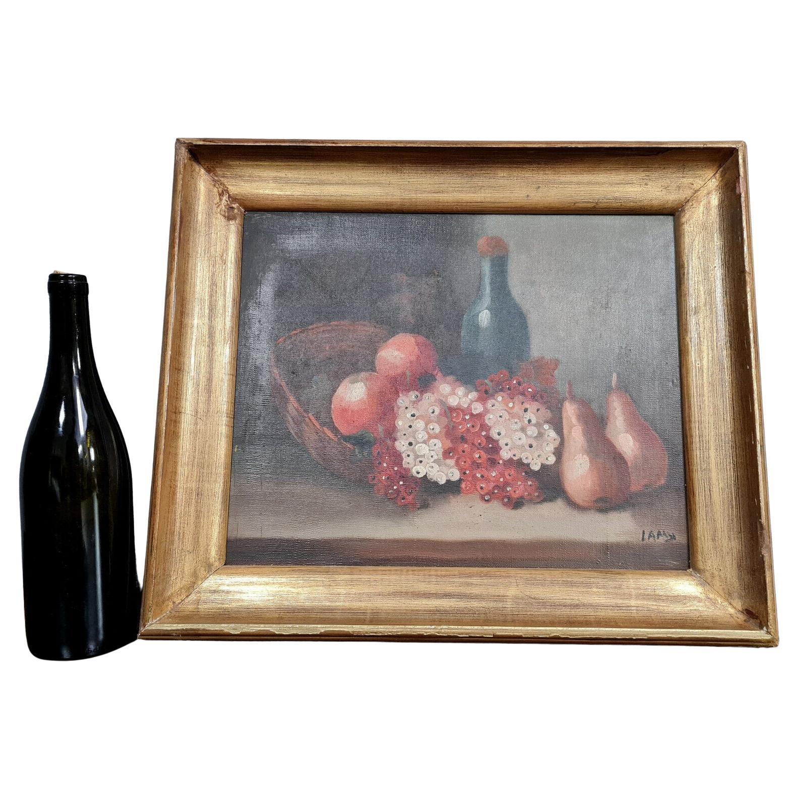 French Late 19th to Early 20th Century School: Still Life Oil Painting -1X38 For Sale