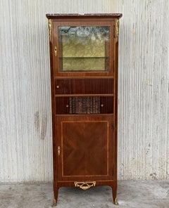 French Late 20th Century Louis XVI Period Mounted Cabinet Vitrine