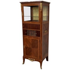 French Late 20th Century Louis XVI Period Mounted Cabinet Vitrine