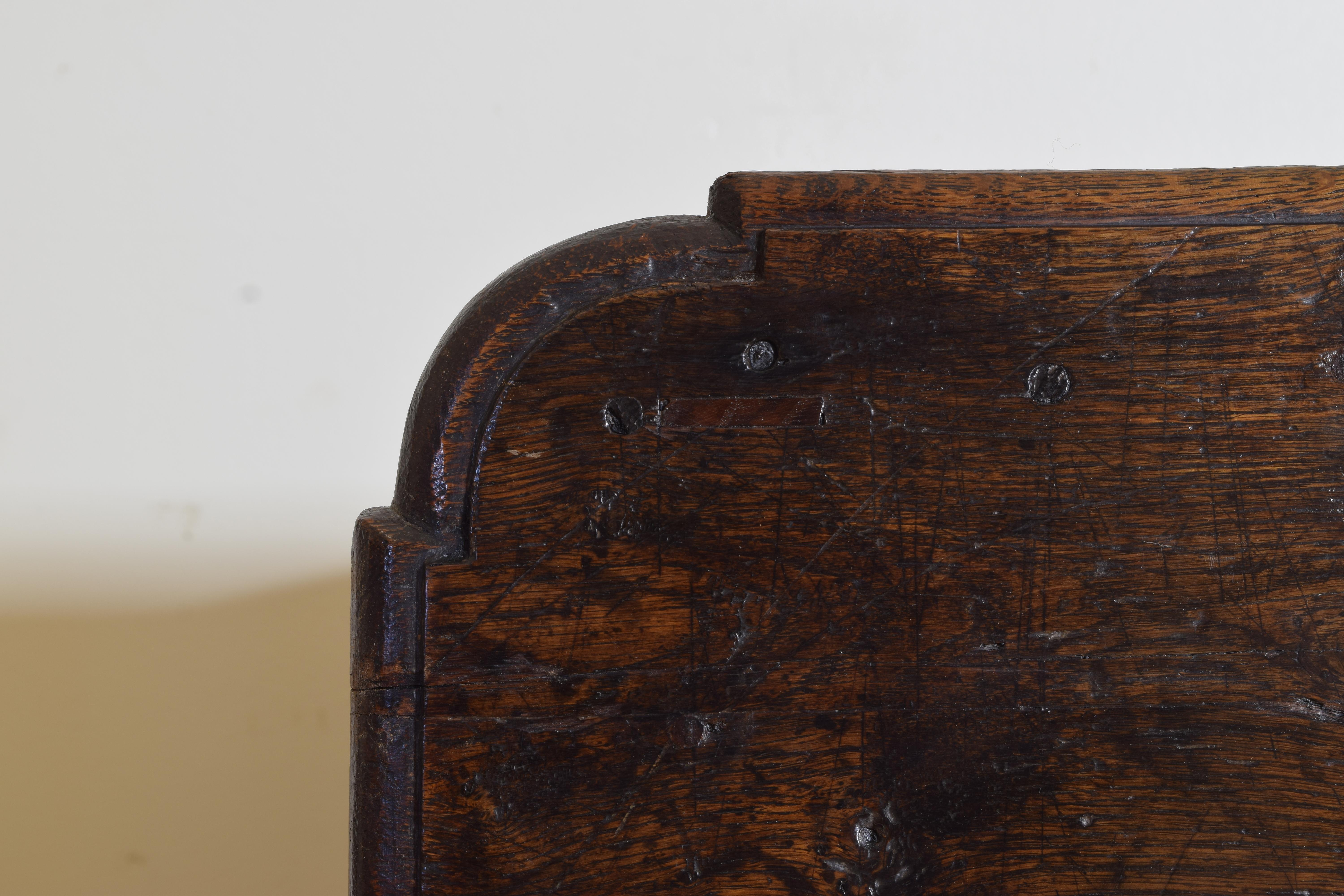 French Late Louis XIII Period Dark Oak 1-Drawer Table, early 18th century 5