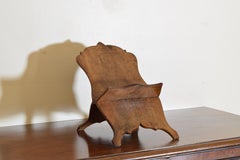 French Late Neoclassic Walnut Folding Bookstand, mid 19th century