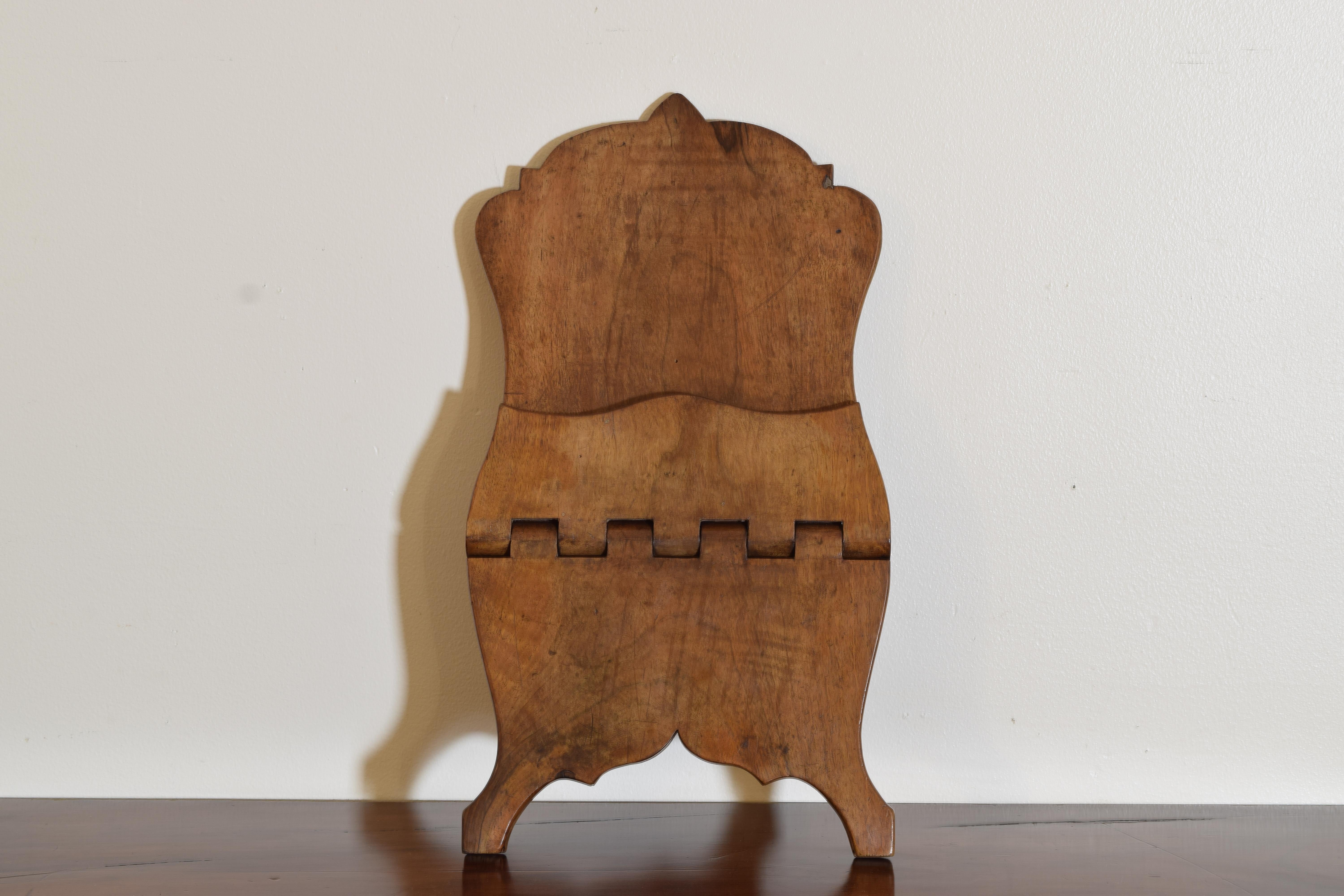 19th Century French Late Neoclassic Walnut Folding Bookstand, mid 19th century For Sale