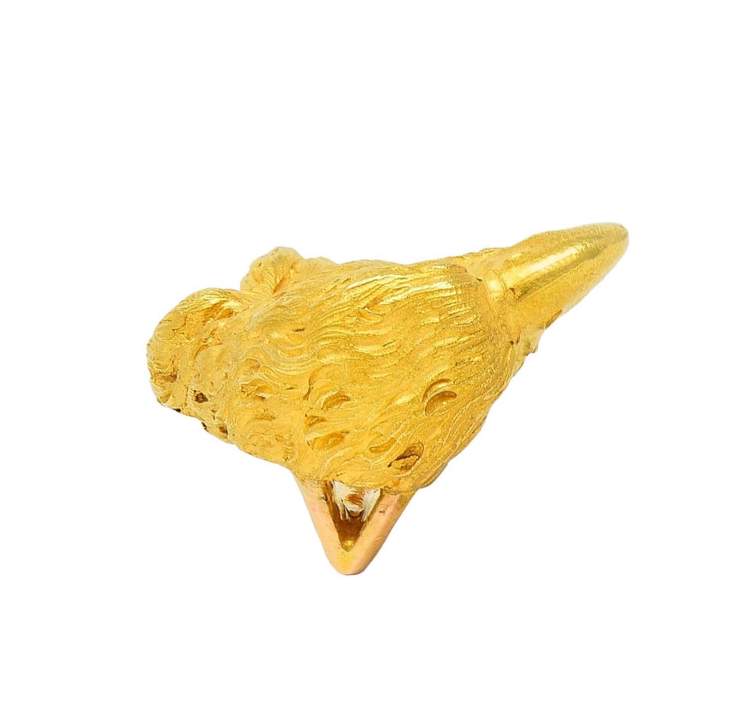 French Late Victorian 18 Karat Yellow Antique Gold Eagle Bird Stickpin 5