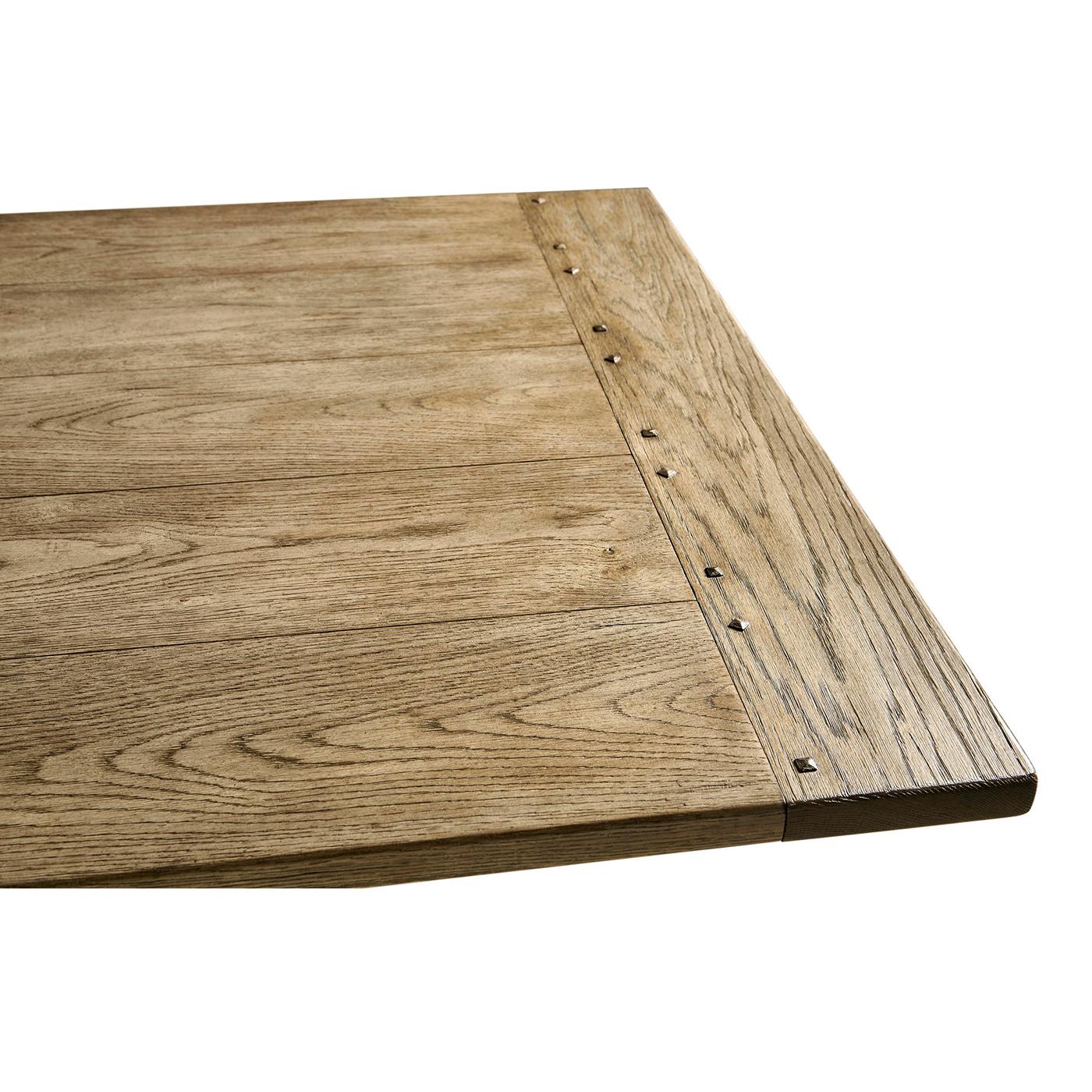 Table de salle à manger française, châtaignier en vente 9