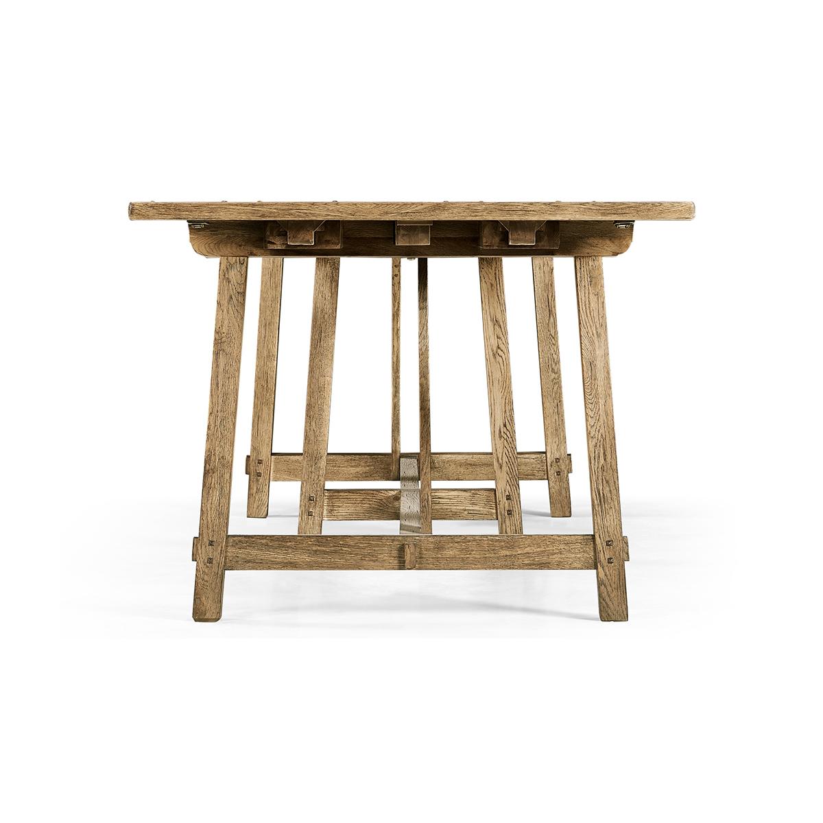 Rustic French Laundry Dining Table, Chestnut For Sale