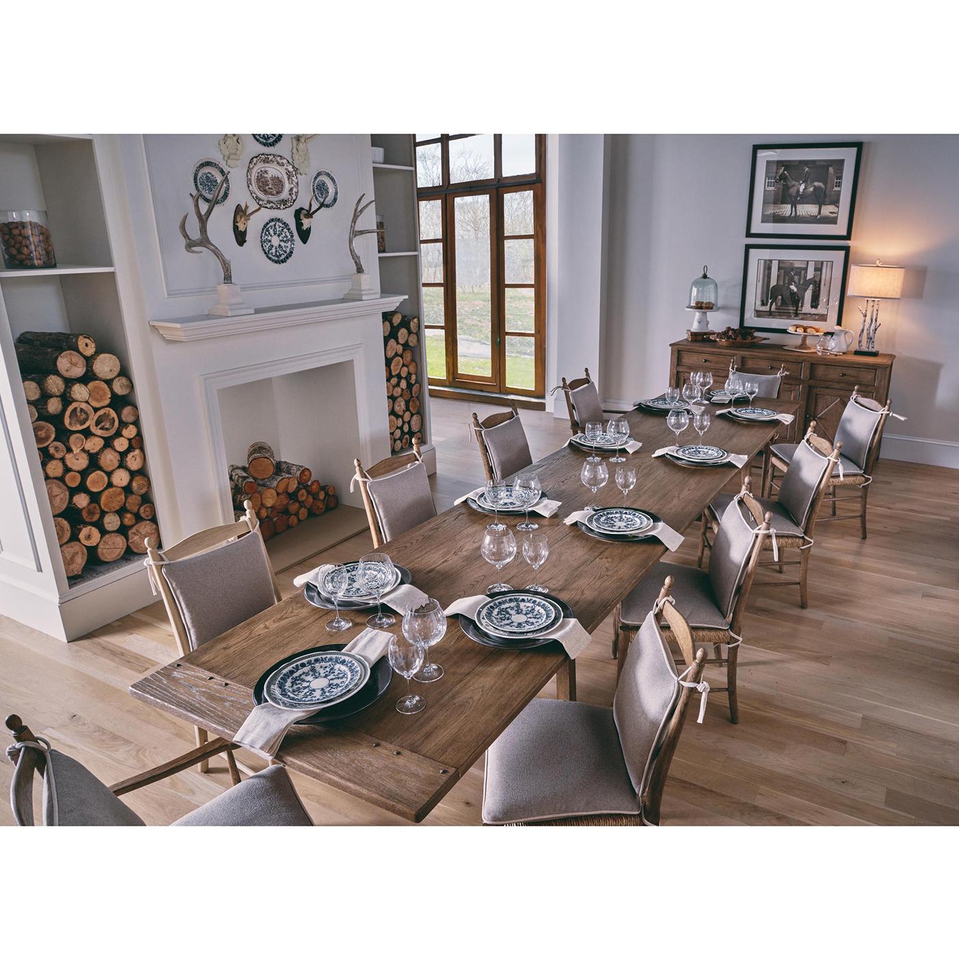 Table de salle à manger française, châtaignier en vente 2