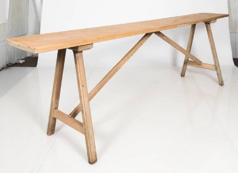 Antique French Country Oak Laundry Table at 1stDibs