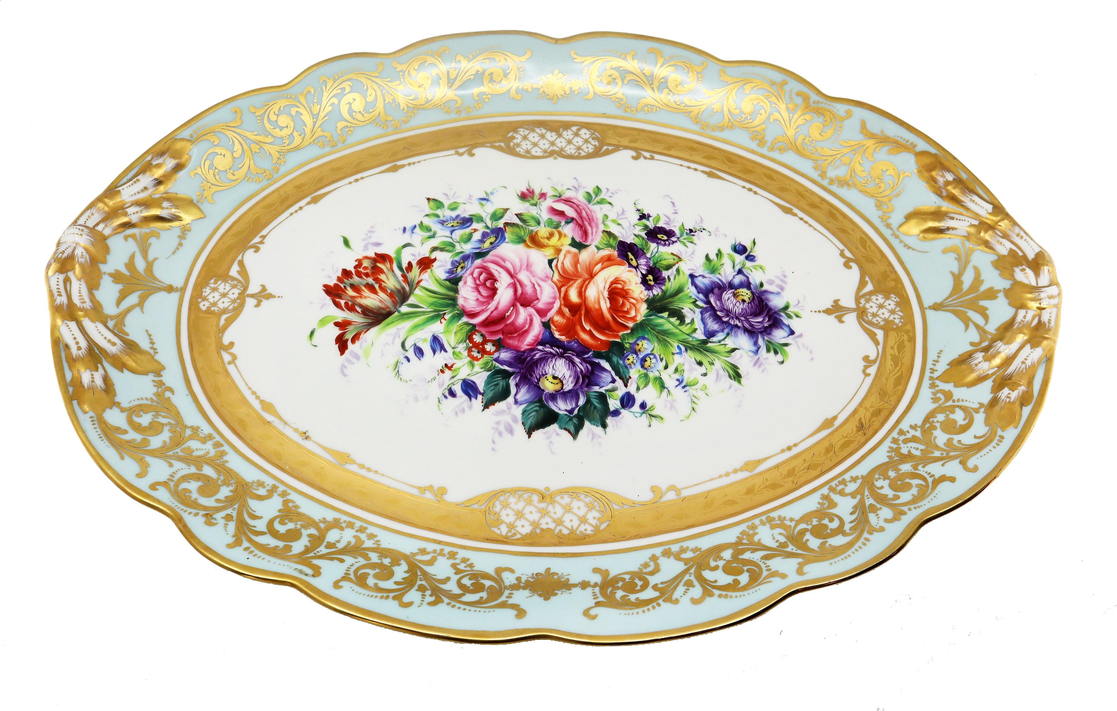 French Le Tallec Hand Painted Porcelain Soupière, Mid-20th Century, Rococo Style For Sale 3