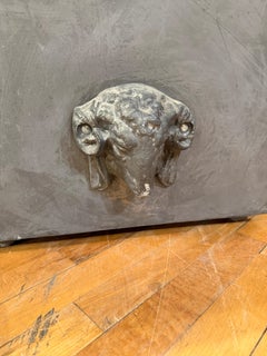 French Lead and Zinc Ram’s Head Garden Planter, Circa 1920
