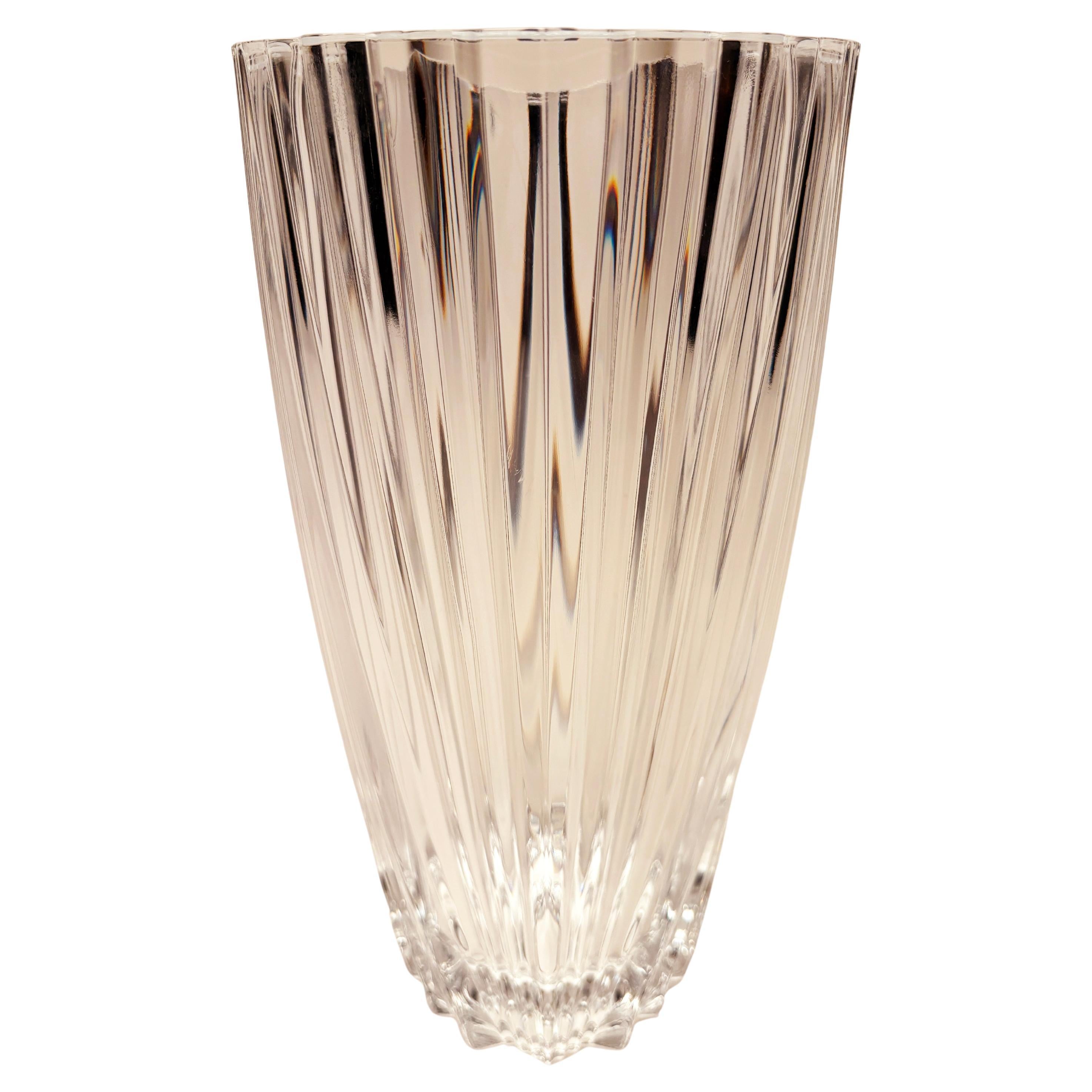 French Lead Crystal d’Argues Nocturne Vase For Sale