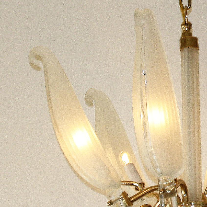 French Leaf Chandelier, circa 1940 In Good Condition In Dallas, TX