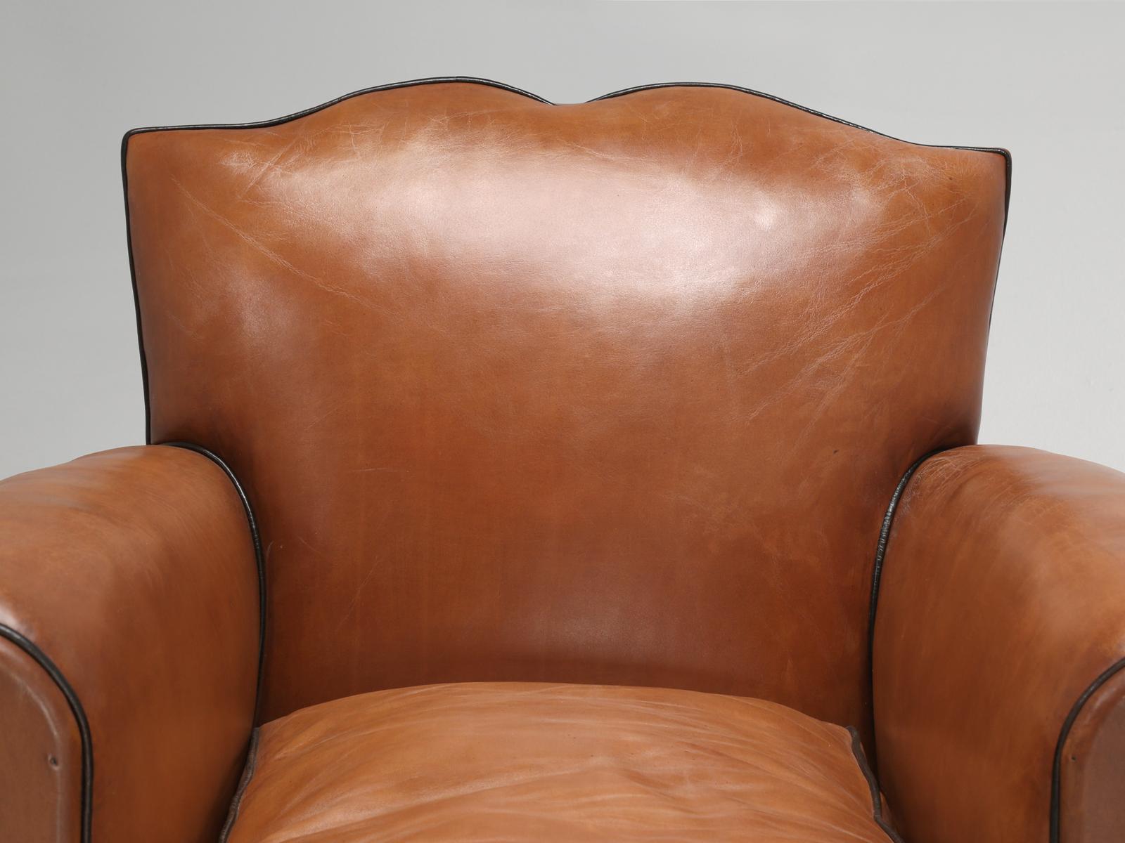 Our policy here at old plank, is that if at all humanly possible, regardless of cost, try to save the original leather, well in this case, the leather was like torn cardboard. Our old plank upholstery department, completely stripped these French