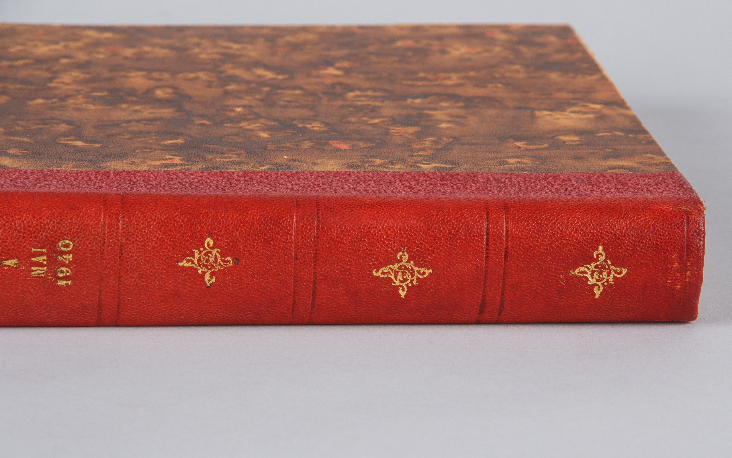 French Leather Bound Book L' Illustration, 1940 10