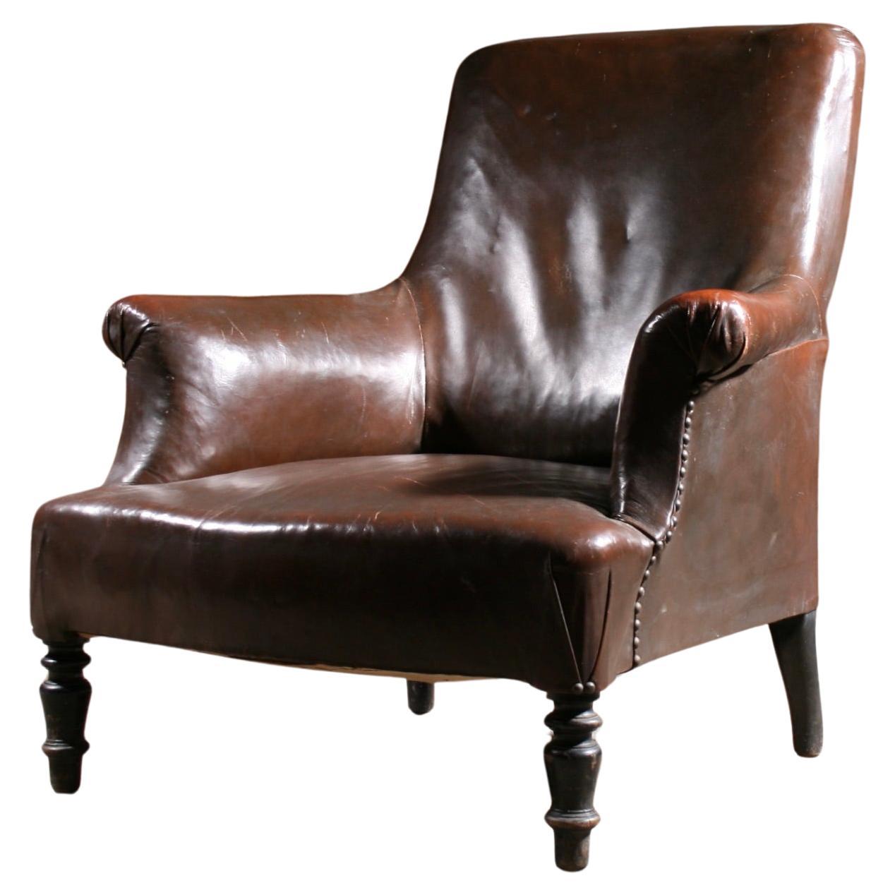 Sedia in pelle francese in vendita