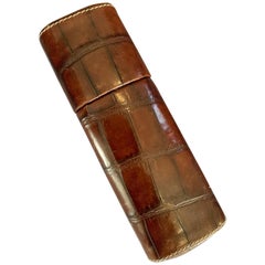 French Leather Cigar or Eyeglass Holder