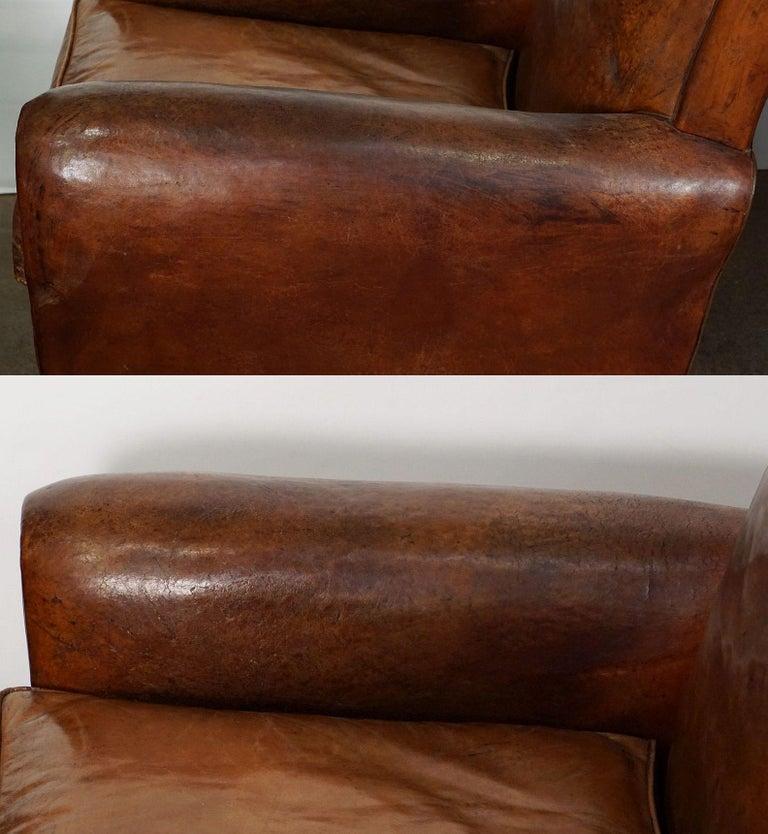 French Art Deco Leather Club Chair from the Early 20th Century 2