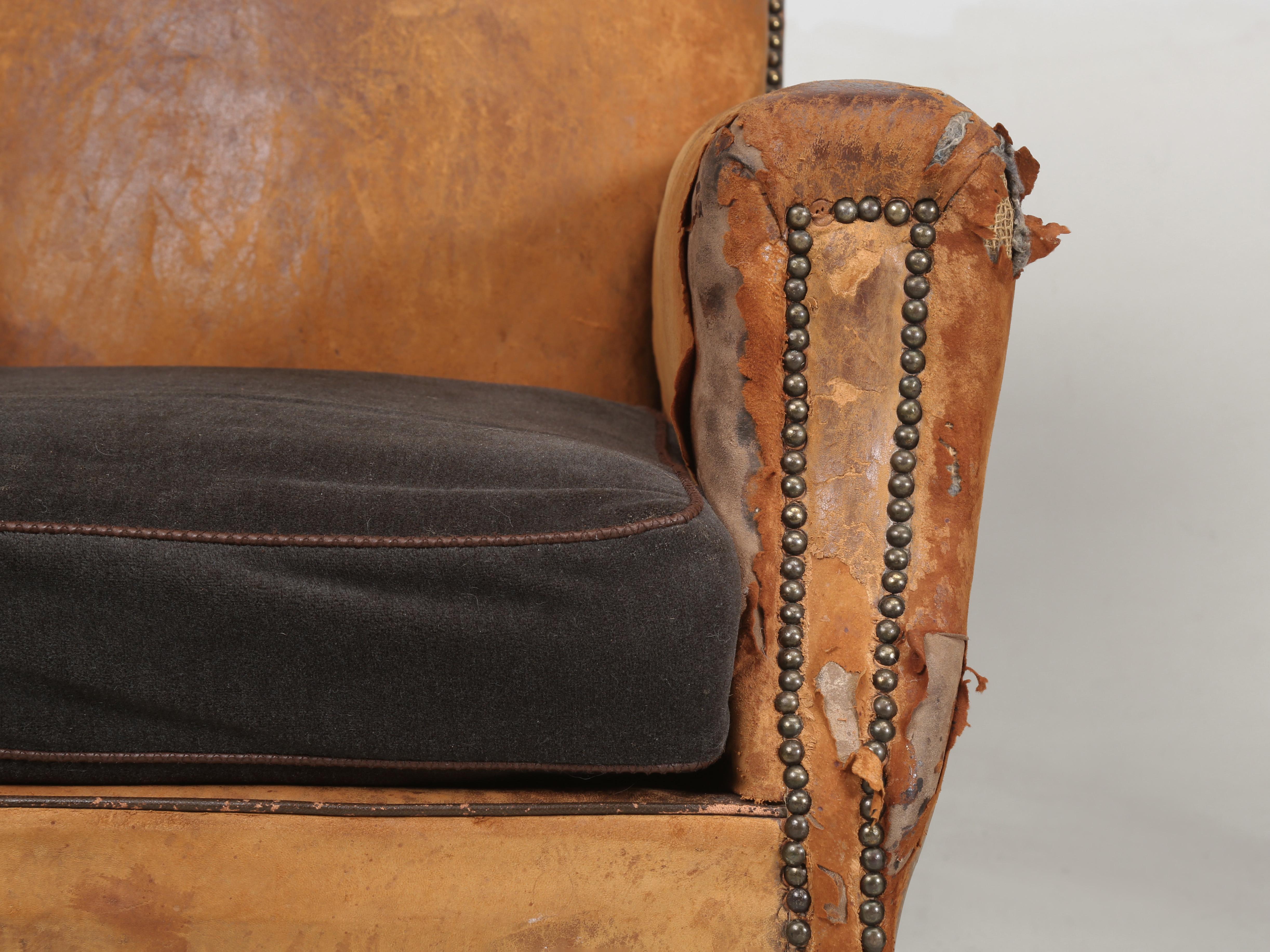 Französisch Leder Club Stühle restauriert intern kosmetisch alle original c1930's im Angebot 12